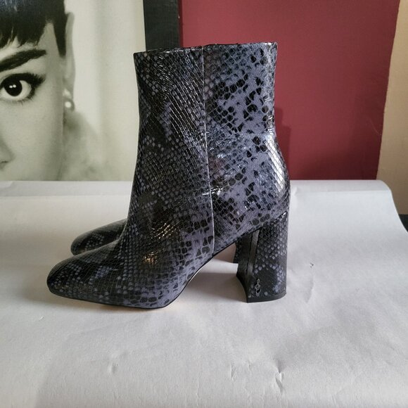 Sam Edelman Shoes - EUC SAM EDLEMAN CODIE BLUE LEATHER SNAKESKIN ANKLE BOOTS SZ 7.5